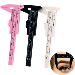 Microblading Mini Vernier Caliper Plastic Eyebrow Tattoo Measuring Tool Button Permanent Makeup Accessories Semi Width
