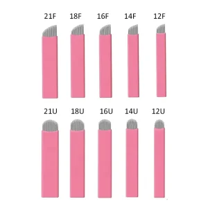 Microblading Needles Blade Microblade Microblading Eyebrow Nano Blade 18U 14slop 0.15mm Blades for Microblading Tool