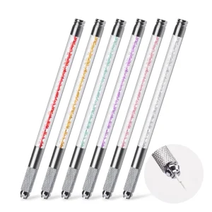 Microblading Pen Tattoo Machine Tebori Tattooing Permanent Makeup Eyebrow Tattoo Needle Blade Lock Manual Pen Gift