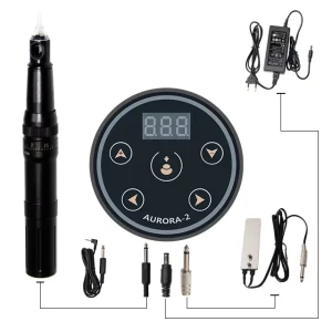 Microblading Permanent Makeup Eyebrow and Lip Electric Tattoo Gun Kit Aluminum 800mA