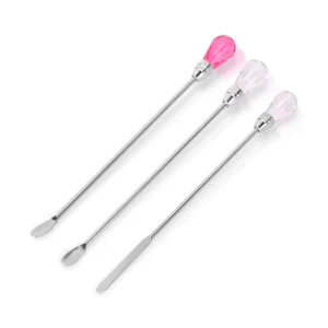 Tattoo Supplies Permanent Makeup Tattoo Mixing Spoon Stainless Steel Microblading Mixing Spoon With Crystal