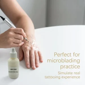 Microblading Practice Skin Gel Liquid Peelable Glue for Eyebrow for Training and Brow Stroke Mapping