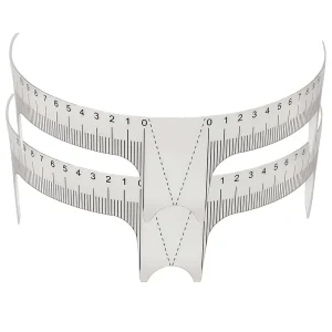 Microblading Ruler Plastic Transparent Eyebrow Measuring Tools for Eyebrow Design