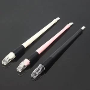 Microblading Training Comfortable Rubber Grip Disposable Microblading Pens Hand Tools With Pigment Sponge