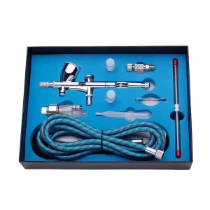 Mini 180K Dual Action Airbrush Kit Compressor Metal Spray Pen Set for Nail Art Cake Decoration Coloring Painting