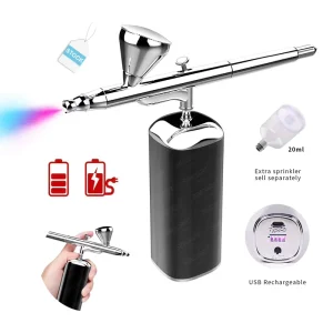 Mini Air Compressor Usb Rechargeable Professional Airbrush Travel Anywhere for Painting