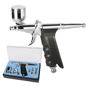 Mini Airbrush Makeup Spray Gun Kit for Nails, Temporary Tattoo, and Cake Decorating Pneumatic Gravity Fed