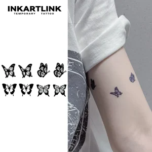 Mini Butterfly Tatuajes Long Lasting Tattoo 15 Days Waterproof Natural Fruit Juice Body Art for Women
