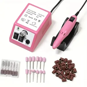Mini Electric Nail Drill Machine Set Manicure Pedicure Cuticle Remover Nail Grinding Repair and Microblading Supplies