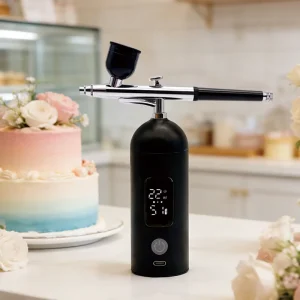 Mini Rechargeable ABS Compressor Kit Dual Action Gravity Feed Cake Model Painting Manicure Makeup Facial Hydrating DIY Craft Art