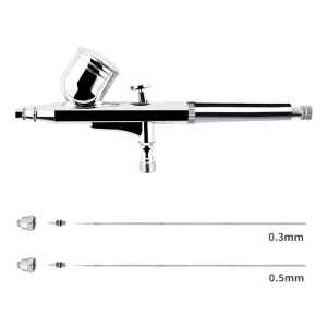 Miniature Copper Airbrush for Nail Art Cake Paint Makeup Mini Models Replaceable Nozzle ABS Cup Airbrush Compressor Model