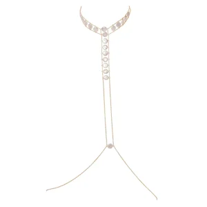 Minimalist Customized Pearl Queen Crown Choker Fashion Sexy Link Body Chain