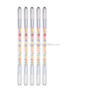 Mixed color crystal Microbalding Manual Pen For Eyebrow Tattoo Permanent Makeup
