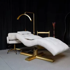 Modern Beauty Salon Equipment White Extension Facial Spa Bed Luxury Adjustable Height Hydraulic Eyelash Bed