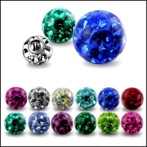 Multi Crystal Epoxy Ball Body Jewelry