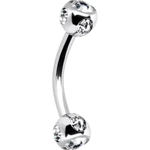 Multi Gems Jewelled Surgical Steel Eyebrow Rings Jewelry Highquality Eyebrow Piercing Rings