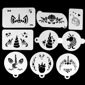 Multi Pattern PET Painting Templates Easy to Use Reusable Face Painting Stencils Sheet