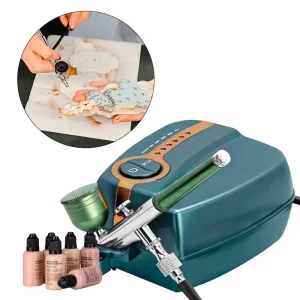 Multi Purpose Copper ABS 5 Gears Dual Action 35PSI High Pressure Cordless Paint Piston Airbrush Compressor for Cake Design