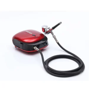 Multi-Purpose Copper Gravity Feed Piston DUAL Action Makeup Airbrush Kits with Compressor