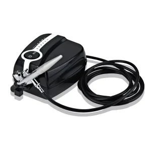Multi-Purpose Electric Airbrush with Compressor Kit Dual Action Portable for Makeup Nail Art Tattoo Barber and Hobby Use