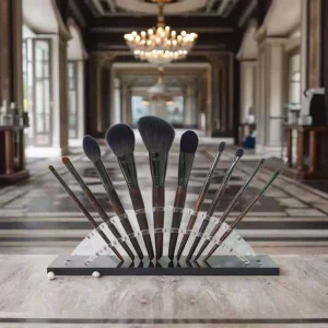 Multi Purpose Fashion Synthetic Fibre Custom Logo 10 Piece Eco friendly Plastic Handle High Quality Makeup Brush Set