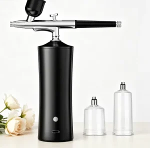 Multi Purpose Rechargeable Airbrush with Replaceable Cups Ideal for Face Makeup Tanning and Crafts