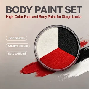 Multi-Stripe Rainbow Children’s Eco-friendly Non-Toxic Water-Based Face & Body Paint Set for Carnival Halloween Body Art