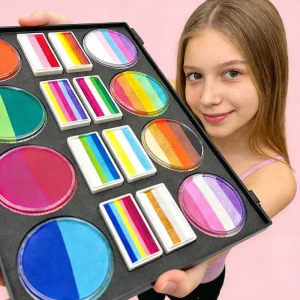 Multi-color Multi-size Combination Children’s Face Painting Kit Natural Plant Material Durable Safe Non-toxic for Party Use