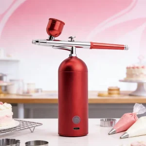 Multi function Cordless Rechargeable Compressor Handheld Spray Gun 0.3mm Nozzle 20 25psi Pressure for Nail Art Cake Paint
