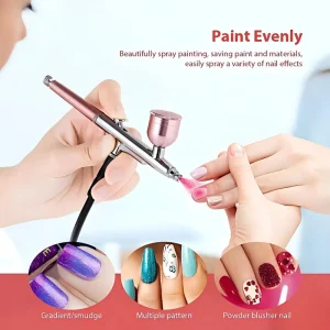 Multi functional Airbrush Kit for Nail Art Cake Decorating & Temporary Tattoo Portable Spray Gun for Beauty & Craft Use