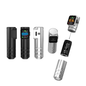 Multi functional Color Screen Wireless Tattoo Machine Aluminum Body Motor 2400mAh Rechargeable Battery Pen