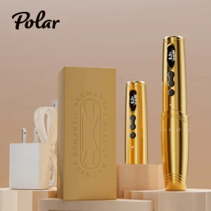 Multifunctional Beauty Machine Permanent Makeup Gold Version with Dual Battery Memory Setting and 360° Rotation Feature