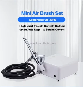 Multifunctional DC Compressor Airbrush Kit Paint Spray Gun for Nail Art Cake Decorating Temporary Tattoo Tanning Beauty Makeup