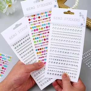 Music Festival Party Face Jewelry Decoration Rhinestone Crystal Kids Toys DIY Diamond Stickers Eye Makeup Self adhesive Nail