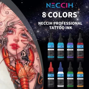 NECCIH Organic Pigments 14 Basic Colors Tattoo Ink Professional Ink Easy Coloring Long Lasting 30ml