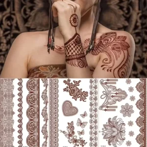 NEW Lace Vermilion Henna Tattoo Paste Color Disposable Waterproof and Sweatproof Tattoo Paste