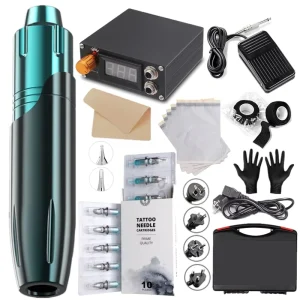 NEWHAWK Beginner Rotary Tattoo Pen Kit for Microblading Eyebrow Body Art Durable Personal Complete Tattoo Machine Kit