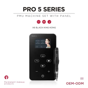 NJ-X6 Electric Digital Display Screen Wireless Rechargeable Stainless Steel PMU Microblading Permanent Makeup Machine CE