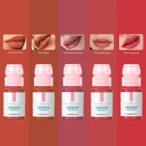NUOJO OEM ODM Modern 15ml Organic Permanent Microblading Lips Ink Permanent Makeup Pigment PMU Cartuchos De Tatuaje