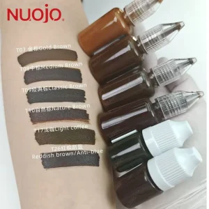 NUOJO Oem REACH Certified 5ML PMU Pigment Ink Top Sale 6 Shades of Brown Permanent Makeup Coloring Pigment Tintas Para Tatuaje