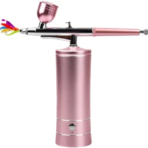 Nail Airbrush Painting Oxygen Injection Gun Nano Spray Pen Blue Light High Pressure Portable Facial Hydration Beauty Device