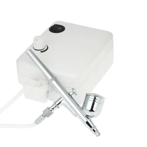 Nail Art Painting Tattoo Manicure Kit White Aerografo Set Gravity Feed Airbrush Compressor for Nail Polish