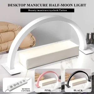 Nail Care Three Color Warm Half Moon LED Beauty Salon Eyelash Desktop Nail Lamp