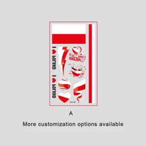 National Flag Tattoo Cold Peel No Water Needed Fan Face Decal Instant Apply
