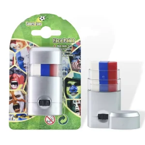 National Flag Temporary Tattoos Kit Waterproof Face and Body Paint Sticks for Halloween Makeup Body Painting Supplies