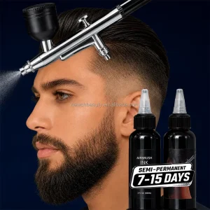 Natural Airbrush Hair Dye Waterproof Beard Filler Ink Body Painting Tattoo Art Barber Hairline Beard Dye Sneaker Air Brush Ink