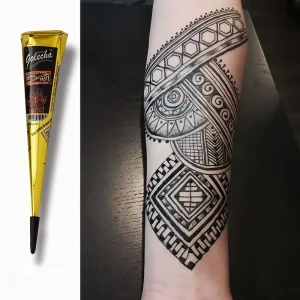 Natural Black Colors Indian Henna Cream Cones Temporary Tattoo Body Art Cosmetic Grade Easy Application