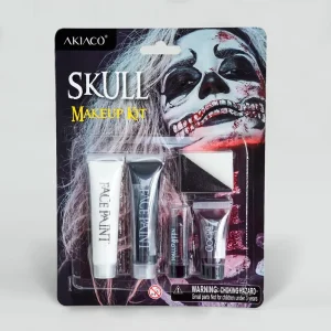 Natural Body Art Painting Supplies Custom Logo Halloween Cosplay Skull Face Paint Fake Blood Makeup Kit
