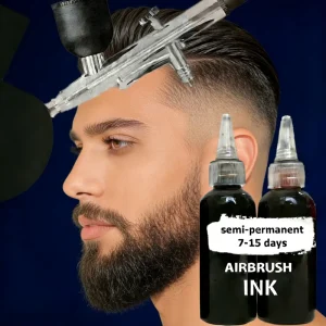 Natural Organic Cruelty Free Semi Permanent Liquid Barber Beard Dye Long Lasting Black Coverage for Men Hairline Professional