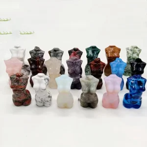 Natural Quartz Crafts Women Model Crystal Female Nude Model Women Body Torso Statue